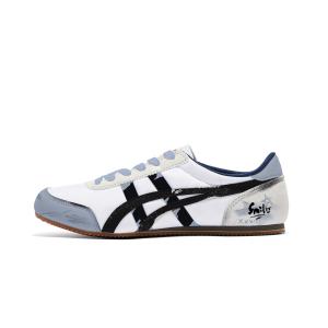 Onitsuka Tiger Тренировочные кеды устойчивые к истиранию низкие повседневные обувь unisex blue white
