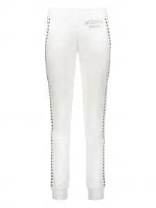 Брюки с заклепками Moschino, белый