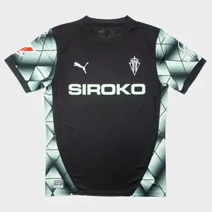 Официальная футболка Real Sporting сезона 2024-25 Puma Kids Siroko, черный