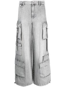 Patrizia Pepe брюки карго с завышенной талией, серый