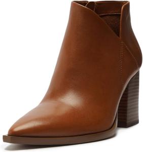Женские классические ботильоны YDN с закрытым носком, заостренные, на средних массивных каблуках, с боковой молнией, удобные для повседневной носки, размеры US 4-16, Brown