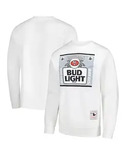 Мужская толстовка с капюшоном Bud Light White San Francisco 49ers The Crest Mitchell & Ness