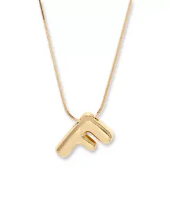 Позолоченное короткое ожерелье с подвеской в виде бабл-инициала Пиппы Brook & York, gold-f