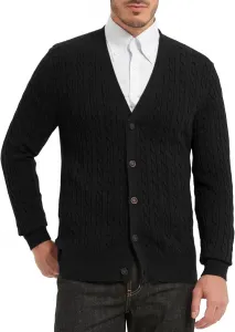 Мужской кардиган Kallspin из чистого хлопка с воротником V-образной формы