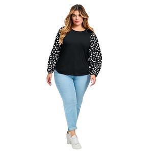 Женский топ с рукавами-сердечками, plus size Avenue, Black