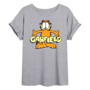 Футболка Juniors Garfield Pixel oversize Licensed Character, серый