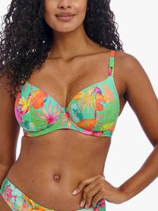 Топ бикини Isla с косточками и глубоким вырезом Freya, Jade/Multi