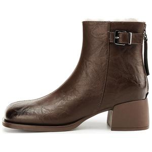 DAPHNE Черно-коричневые женские ботильоны коричневые, цвет Brown