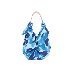 A BATHING APE Одноплечевая сумка через плечо из камуфляжного полиэстера с кожаными вставками мужская разноцветная, Blue