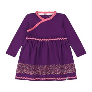 Платье для девочек постарше с длинными рукавами и оборками - фиолетовое, разноцветное Mixed Up Clothing, Purple multicolor