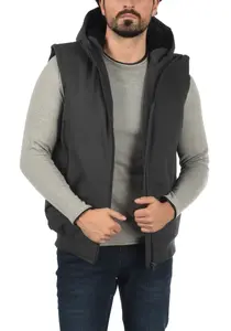 Короткий жилет из смеси "BLEND BHElano", цвет Phantom Grey