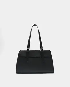 Сумка-тоут с магнитной застежкой, однотонная Parfois, черный