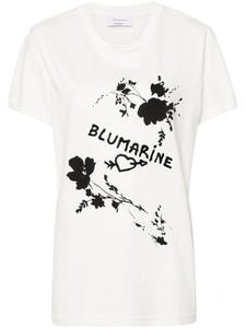Blumarine футболка с вышитым логотипом, белый
