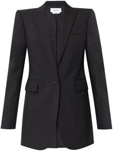 Alexander McQueen блейзер с приспущенными плечами, черный