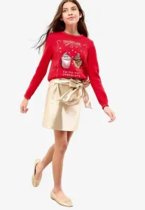 Рождественский семейный джемпер с круглым вырезом и стандартным кроем Lipsy, Red Season Slogan