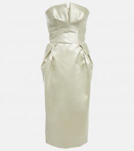 Атласное платье миди Maison Margiela, Mint