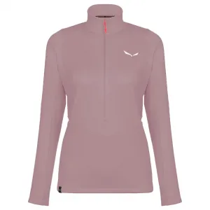 Флис Salewa Puez Polarlite half zip, розовый