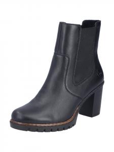 Rieker Черные ботильоны на молнии