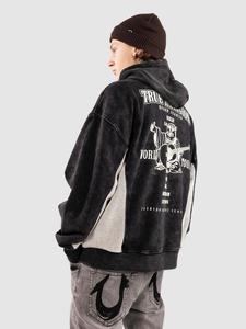 Толстовка True Religion Mesh Inset Rust Cinched Sweatjacke, black