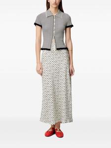 Claudie Pierlot рубашка поло в полоску, черный