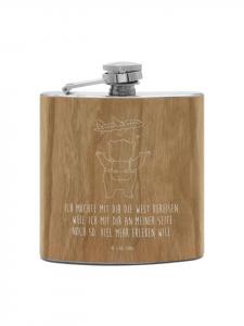 Mr. & Mrs. Panda Фляга feldflasche Sternzeichen Jungfrau mit Spruch in Braun