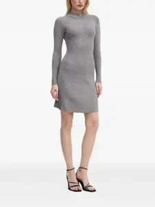 Платье миди в рубчик NEVER FULLY DRESSED, серый