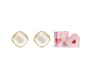 MISS TOOYA Серьги-гвоздики из серебра 925 пробы