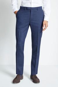 Синий костюм приталенного кроя и брюки перекрученного кроя MOSS, синий