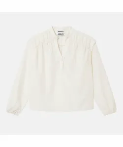 рубашка с длинными рукавами и воротником-стойкой