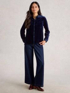 Софи бархатная рубашка White Stuff, Dark Navy