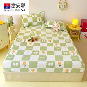 Fuanna Простыня на резинке 120х200 см, молочный вельвет, утепленная