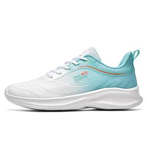 Binary Амортизирующие легкие дышащие противоскользящие низкие беговые кроссовки мужские бело-зеленые, цвет White Green