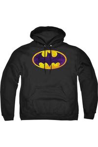 Толстовка с капюшоном Batman Bm Neon Distress Logo для взрослых Gildan, черный