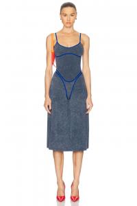 Безрукавное платье миди Diesel, Blue