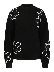 PIECES Свитер 'PCRosa' в черном цвете