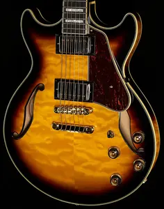 Ibanez Artcore Expressionist AM93QM Античный желто-имбирный солнечный взрыв (523)
