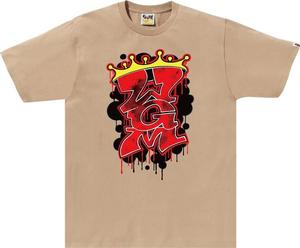 Футболка BAPE Graffiti WGM 'Beige', загар