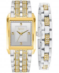 Мужские часы-браслет с кристаллами, подарочный набор 33 мм American Exchange