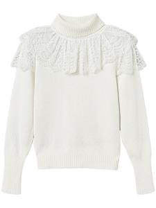 Свитер с высоким воротником TWINSET, белый