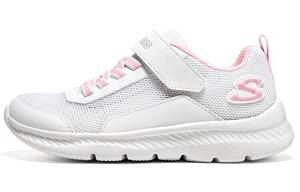 Кроссовки детские для девочек GS Low-top белые Skechers, белый/светло-розовый