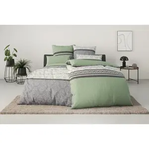 Постельное белье для дома «Кремона», романтическое постельное белье различного качества, от размера 135х200см Home Affaire, зеленый
