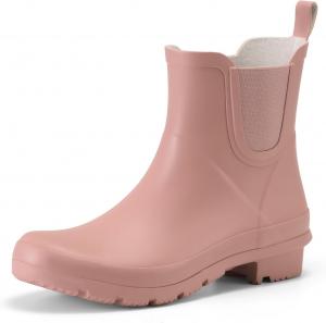 Женские короткие резиновые сапоги HISEA, водонепроницаемые, женские ботинки до щиколотки для сада и фермы, легкие и модные, Hawthorn Red