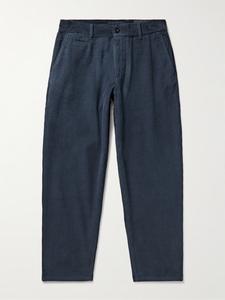 Прямые брюки из хлопка и вельвета PORTUGUESE FLANNEL, синий