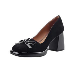 Echo&yolo Женские туфли на платформе с массивным каблуком 8 см коричневые, цвет Brown