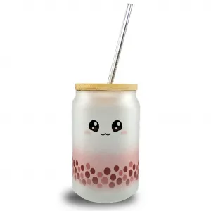 Стакан для чая Bubble Tea с бамбуковой крышкой, красный speecheese