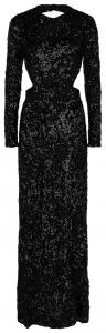 Платье Givenchy, расшитое пайетками, с вырезом, черное, черный