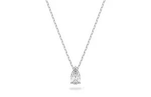 Swarovski Родированное ожерелье женское серебряное