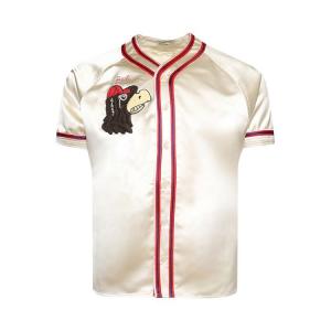 Рубашка Bode Redtail Baseball Shirt 'Cream/Multicolor', белый