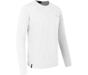 BERGSON Футболка с длинным рукавом из пике, быстросохнущая, легкая в уходе, белая