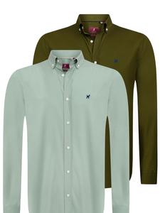 Рубашка обычного кроя на пуговицах Williot, зеленый